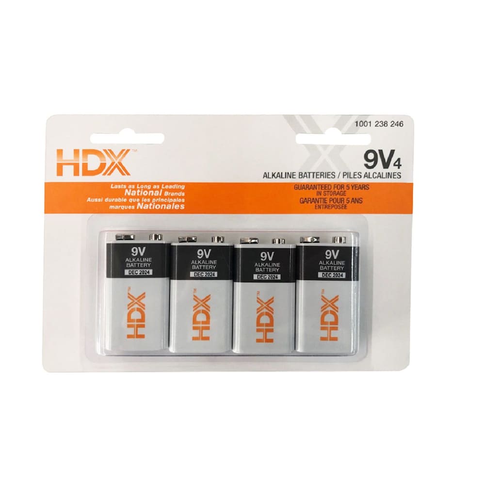 Pile alcaline 9 V (lot de 4)