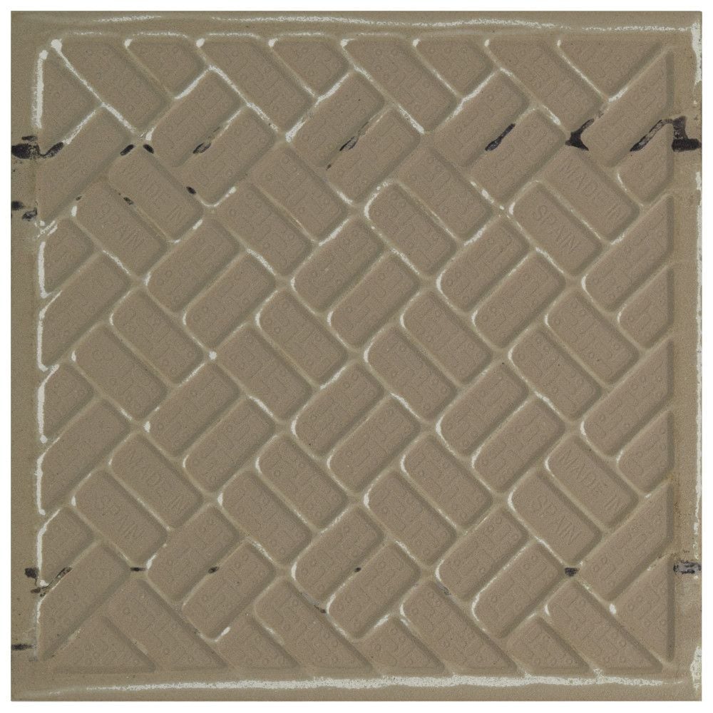 Textile Black 9-3/4-inch x 9-3/4-inch Porcelain Floor and Wall Tile (11.11 sq. ft. / case)