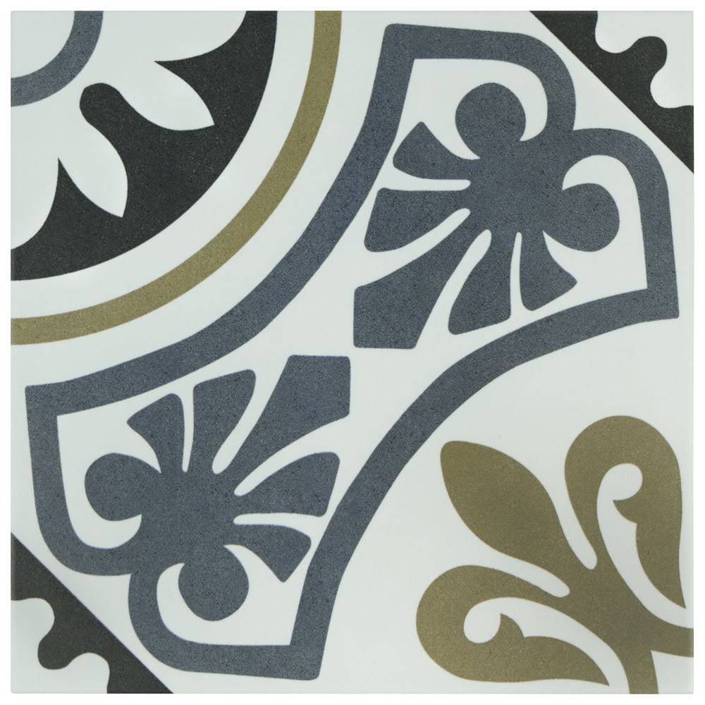Majestic Tiena Blue 9-3/4-inch x 9-3/4-inch Porcelain Floor and Wall Tile (11.11 sq. ft. / case)