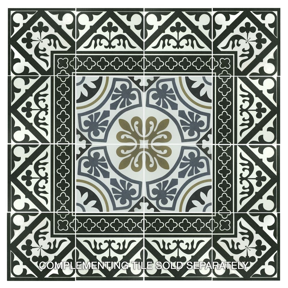 Majestic Tiena Blue 9-3/4-inch x 9-3/4-inch Porcelain Floor and Wall Tile (11.11 sq. ft. / case)