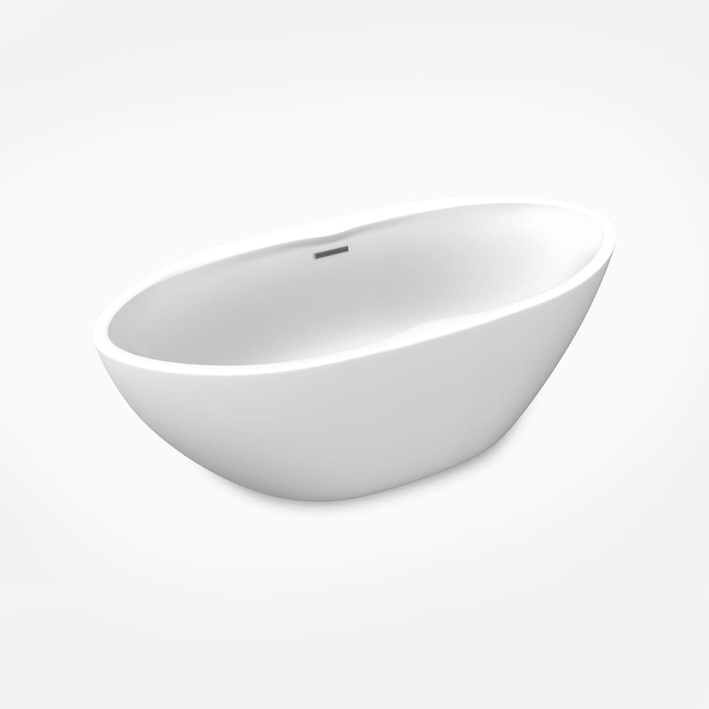 Gemma 67 inch Seamless 1-Piece Matte White Freestanding Tub