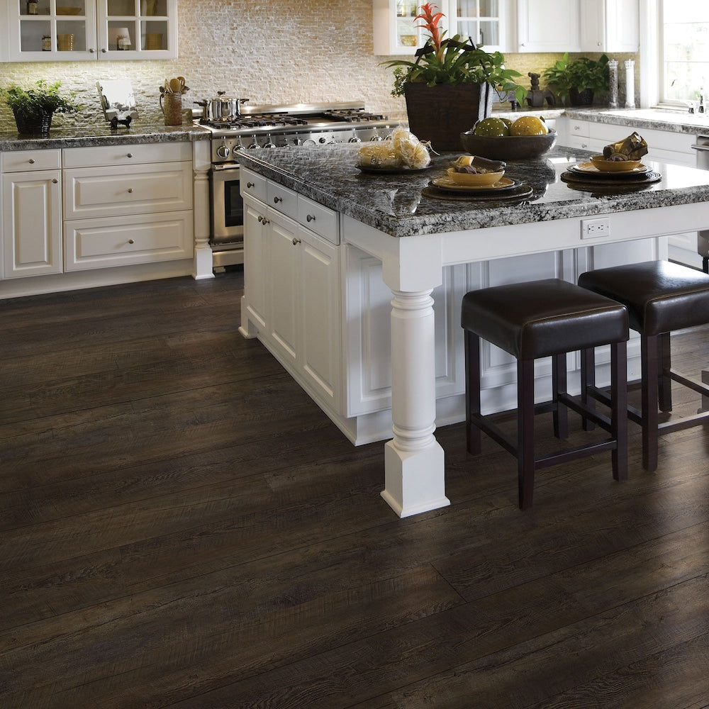 Dark Oak 8.7-inch  x 59.4-inch  Luxury Vinyl Plank Flooring (21.45 sq. ft. / case)