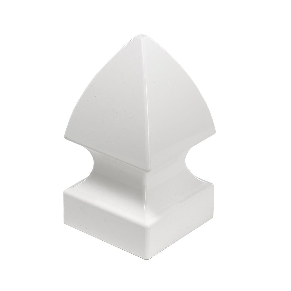 5 in. x 5 in. White Gothic Vinyl Post Cap