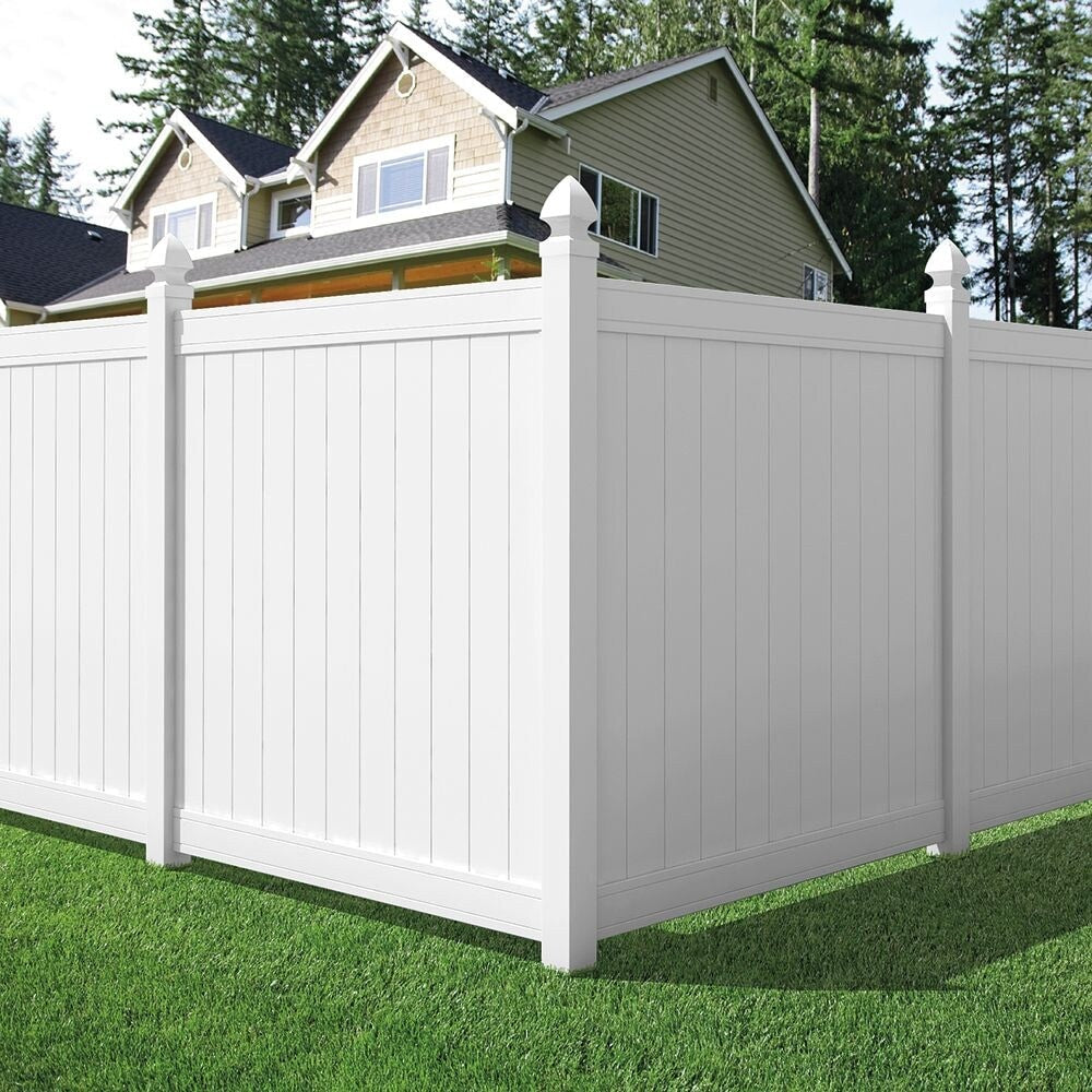 5 in. x 5 in. White Gothic Vinyl Post Cap