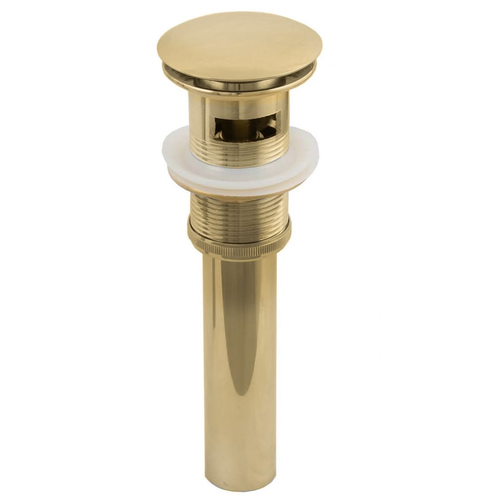 2.6-in. W Stainless Steel Bathroom Sink Drain With Overflow In Gold AI-20328