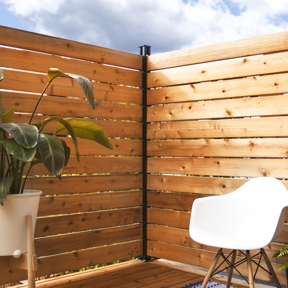 72" Aluminum Fence Corner Post & Hardware Kit Black ( Kit b6)