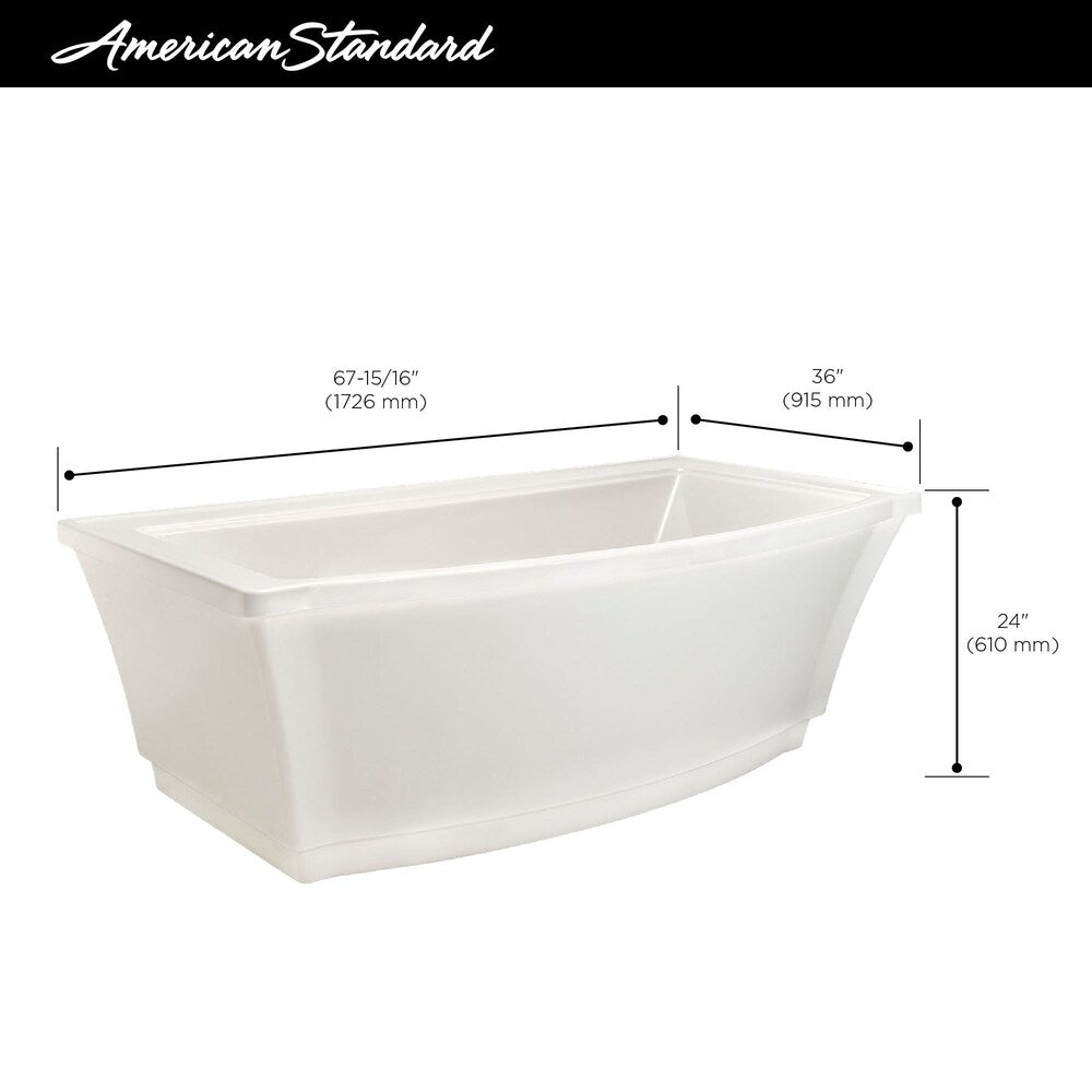 Baignoire autoportante Estate 68x36 en blanc