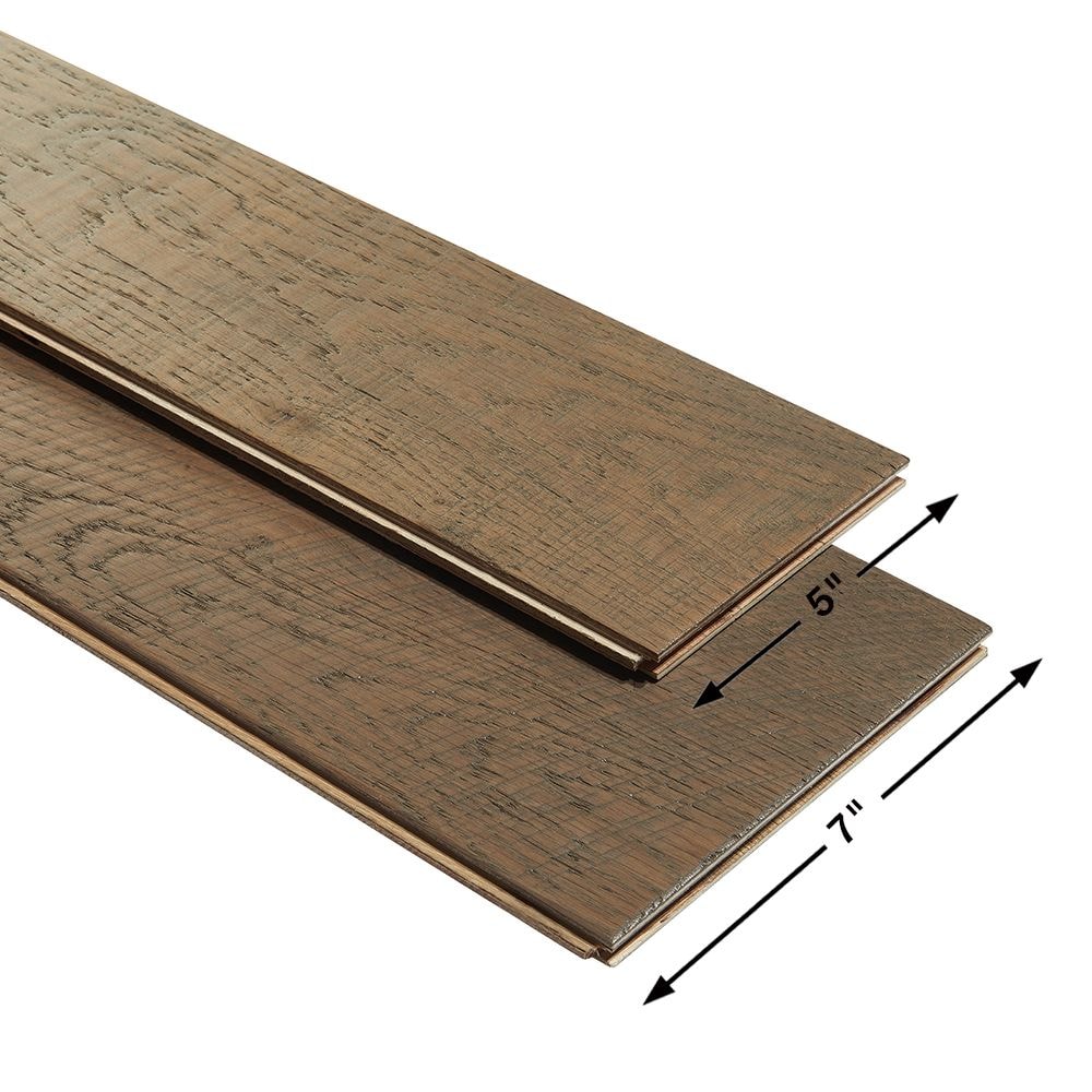 Plancher, bois franc anglais, demi-lune, 1/2 po x 5 et 7 po x longueurs variables, chêne français (24,93 pi2/boîte)