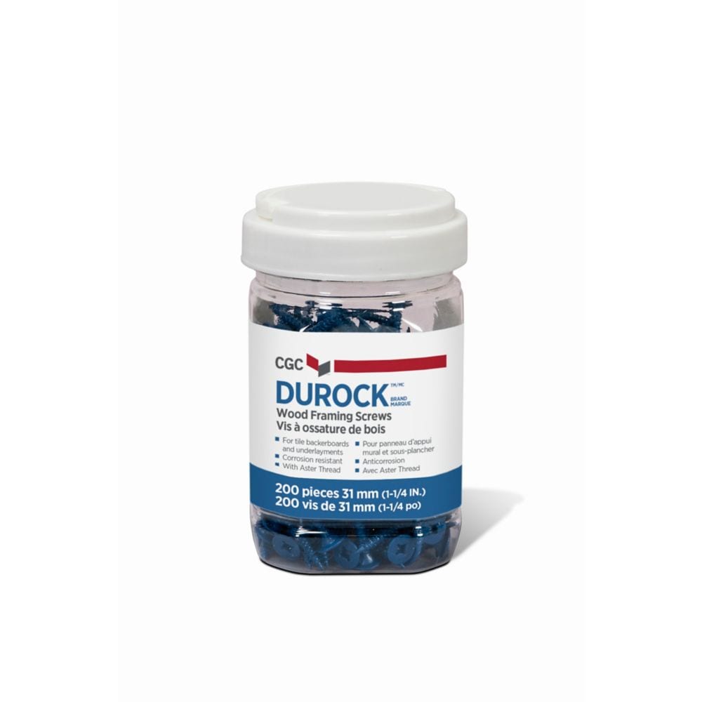 Vis pour panneau de ciment Durock - 1-1/4 po, 200 vis