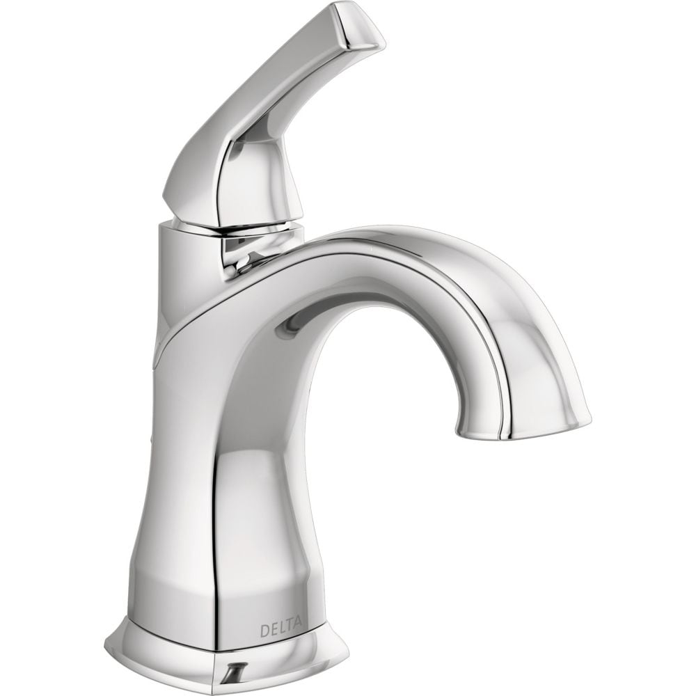 Robinet de lavabo de salle de bain à poignée unique et à trou unique Portwood, montage sur pont, débit standard, chrome