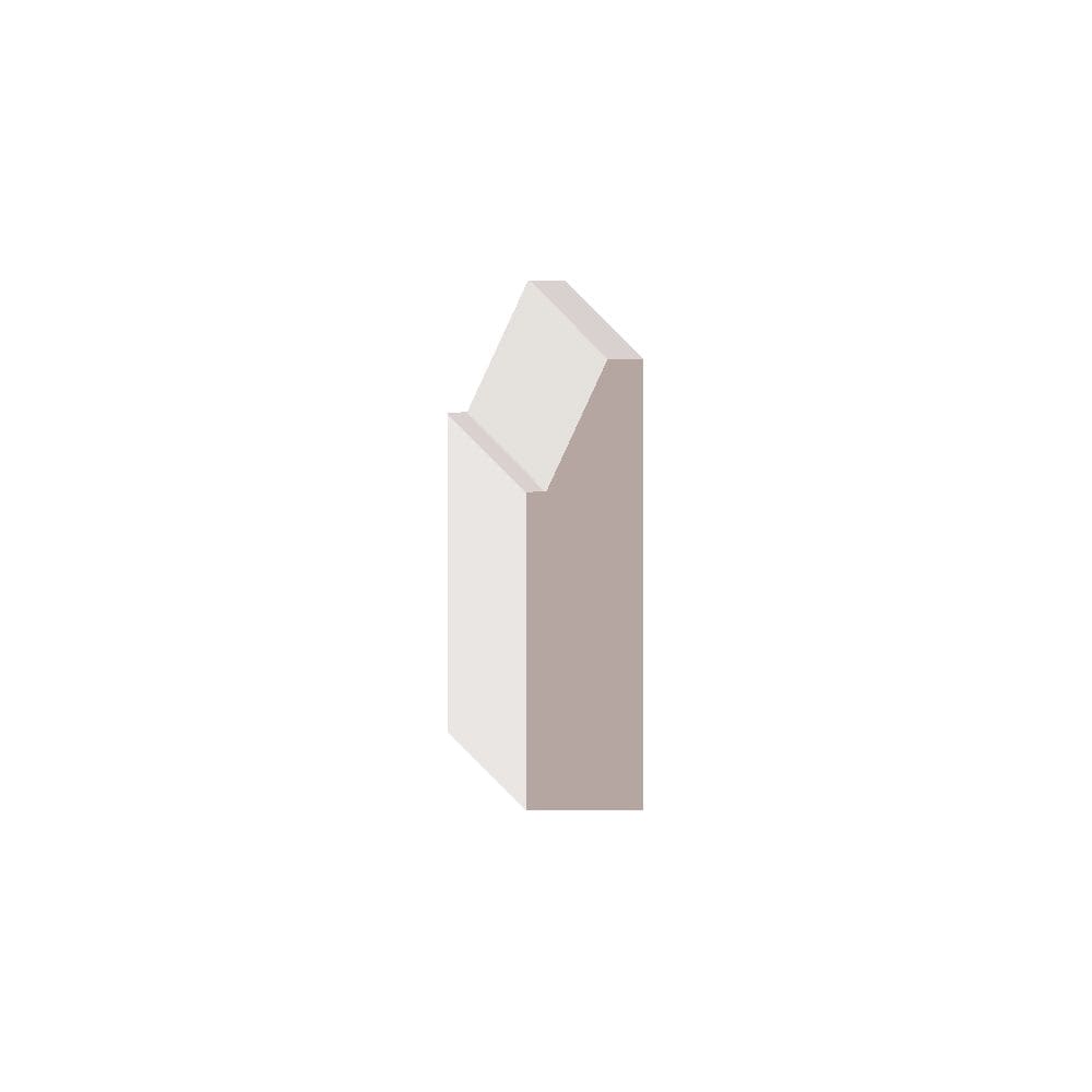 3/8 In. x 1 3/8 In. MDF Primed Fibreboard Modern Door Stop
