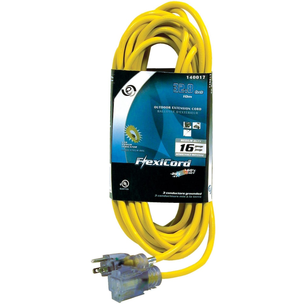 Ext Cord 10m SJTW 16/3 1-Outlet