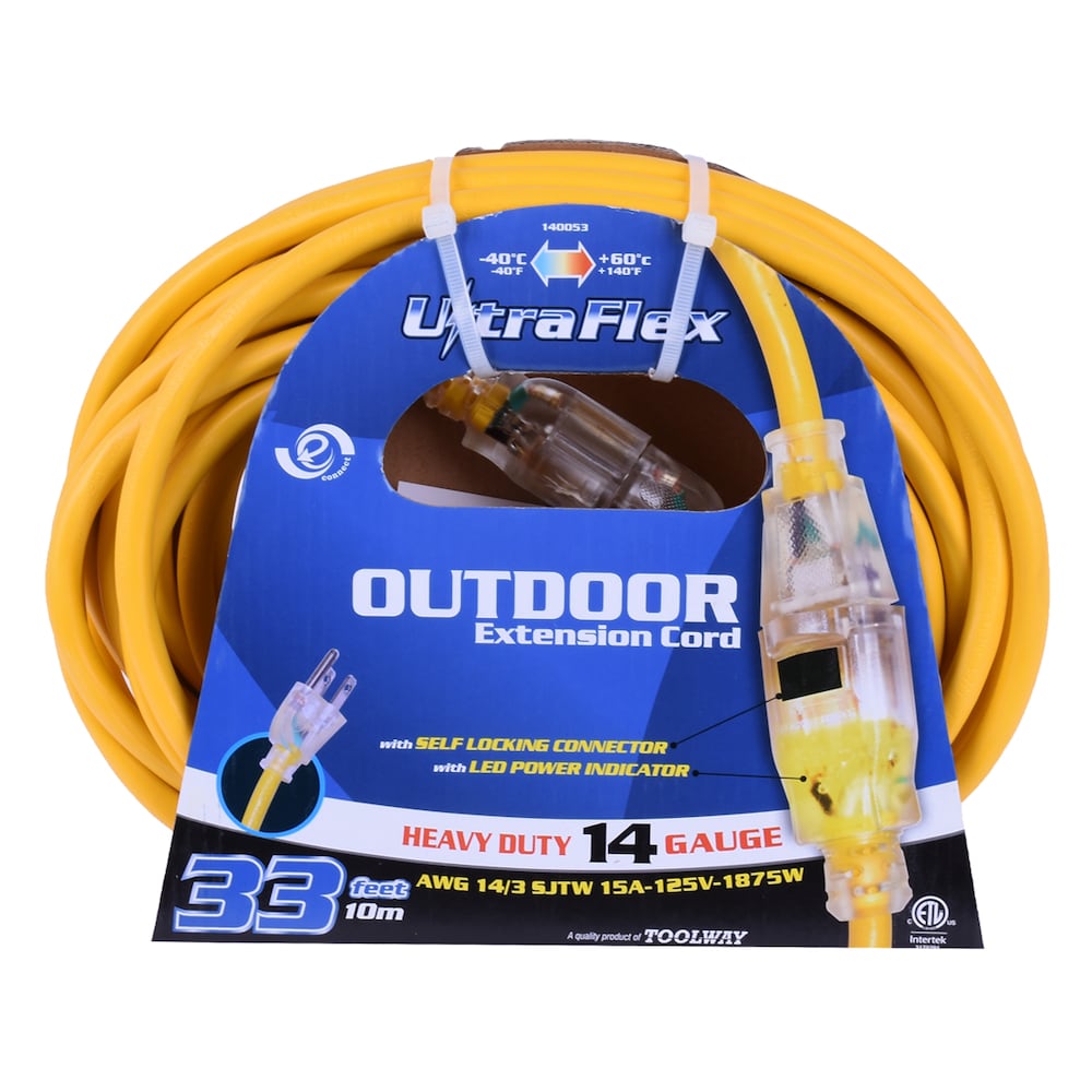 Ext Cord 10m SJTW 14/3 1-Outlet