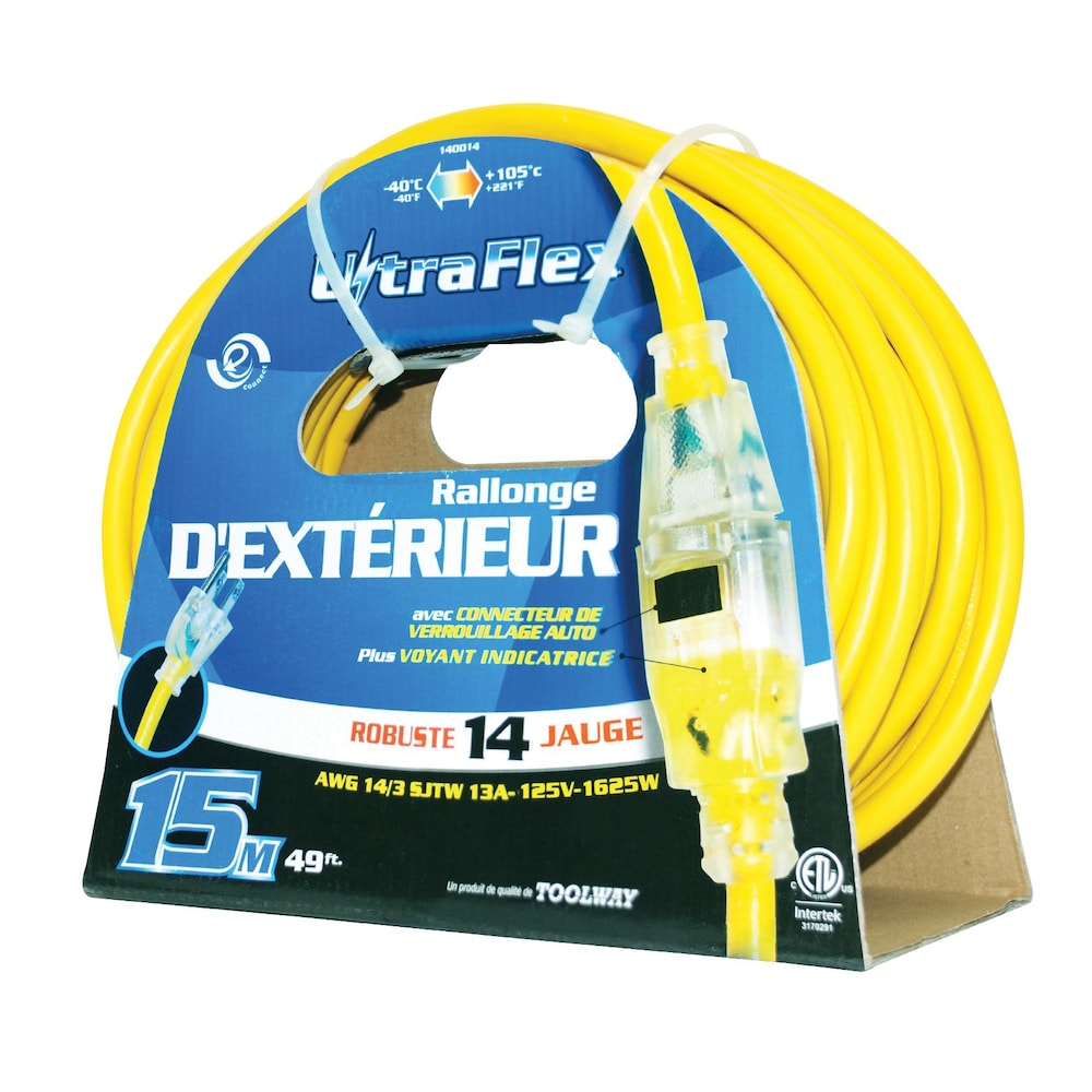 Ext Cord 30m SJTW 14/3 1-Outlet