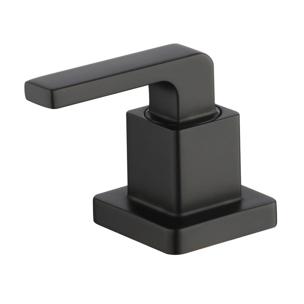 Robinet de salle de bain à deux poignées et à arc élevé Farrington de 8 pouces en noir mat