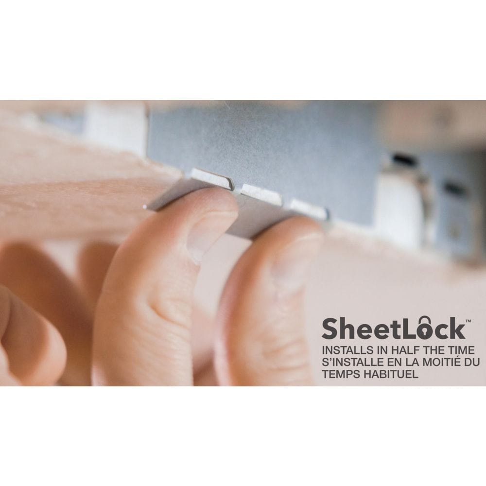 Ventilateur d'extraction de salle de bain à installation facile de 80 pi3/min avec SheetLock