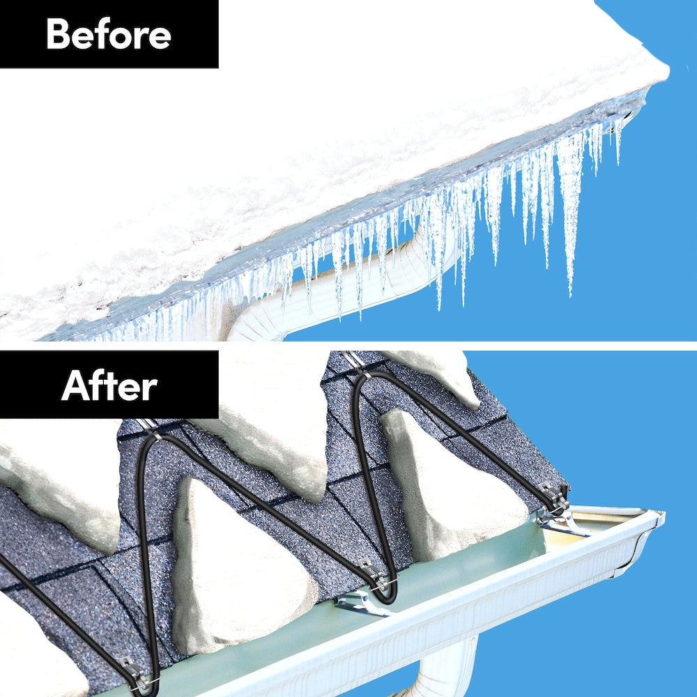 30 Ft Roof and Gutter Deicing Cable Kit Plug_In 120V