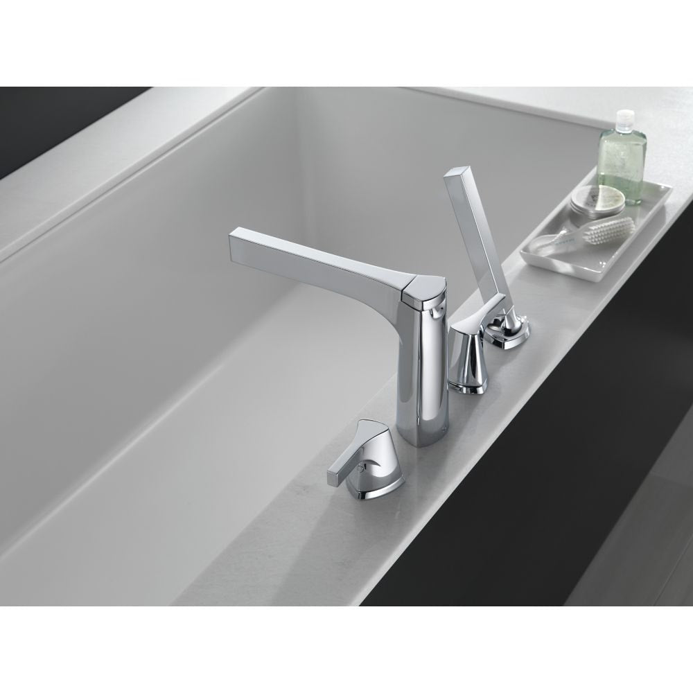 Ensemble de garniture de robinet de baignoire romaine à 2 poignées Zura avec douchette à main en chrome (robinet vendu séparément)