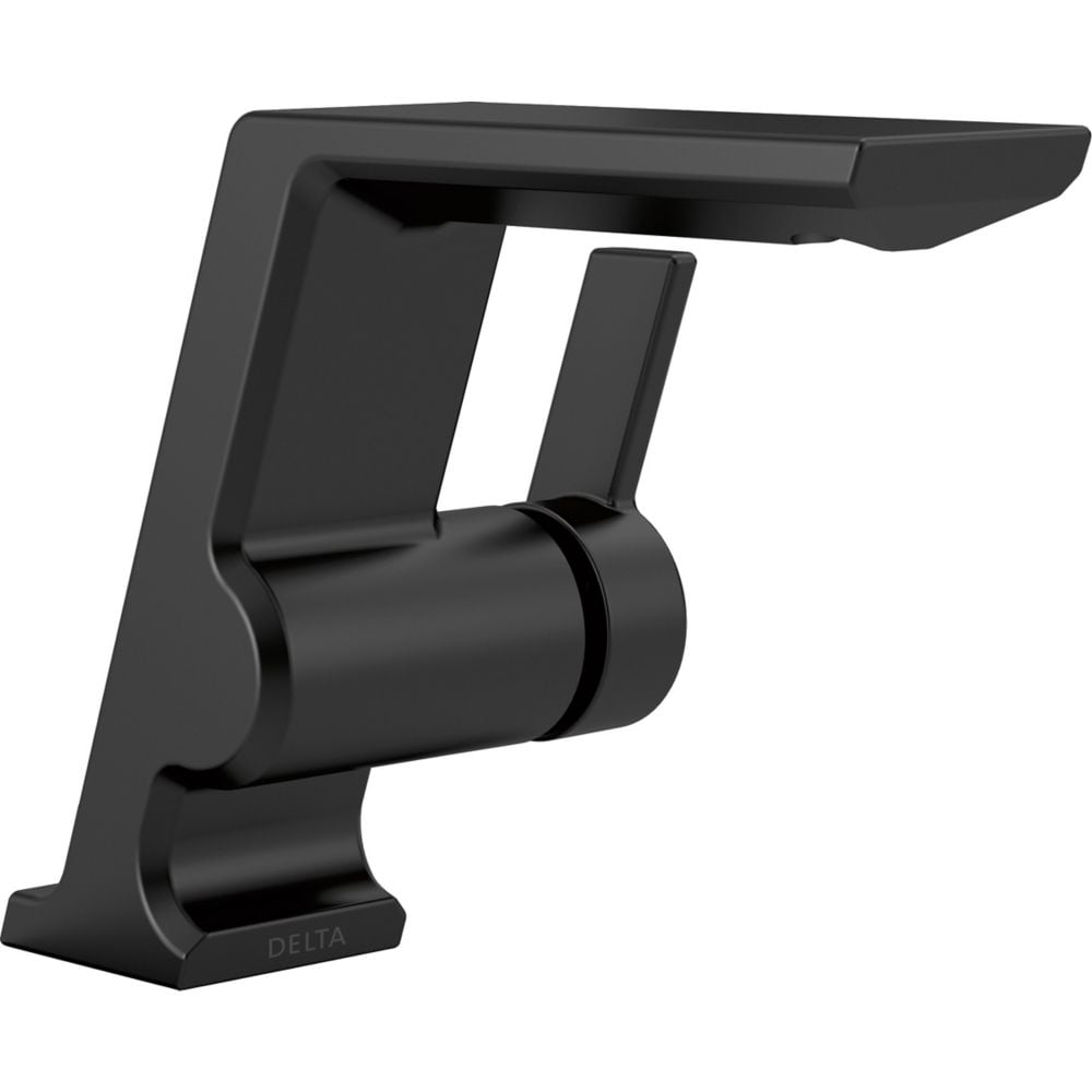 Pivotal Single Hole Single Handle with Lever Bathroom Sink Faucet Deck Mount Watersense Matte Black