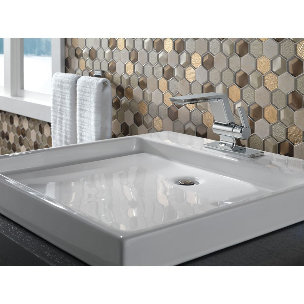 Pivotal Single Hole Single Handle with Lever Bathroom Sink Faucet Deck Mount Watersense Matte Black