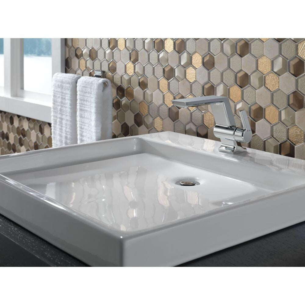 Pivotal Single Hole Single Handle with Lever Bathroom Sink Faucet Deck Mount Watersense Matte Black