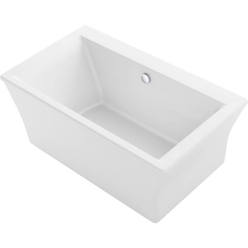 Stargaze 60 in. Acrylic Flatbottom Bathtub in White