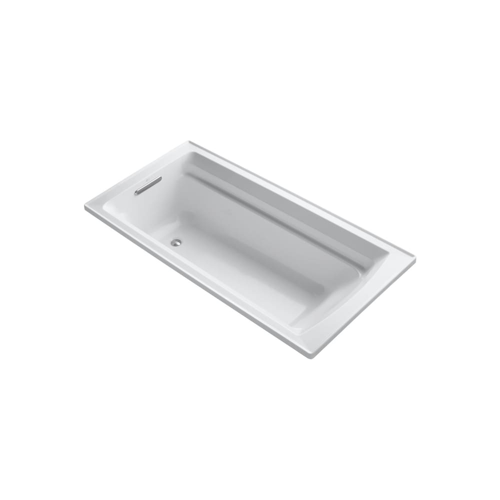 72 inch x 36 inch drop-in bath with Bask(R) heated surface and reversible drain