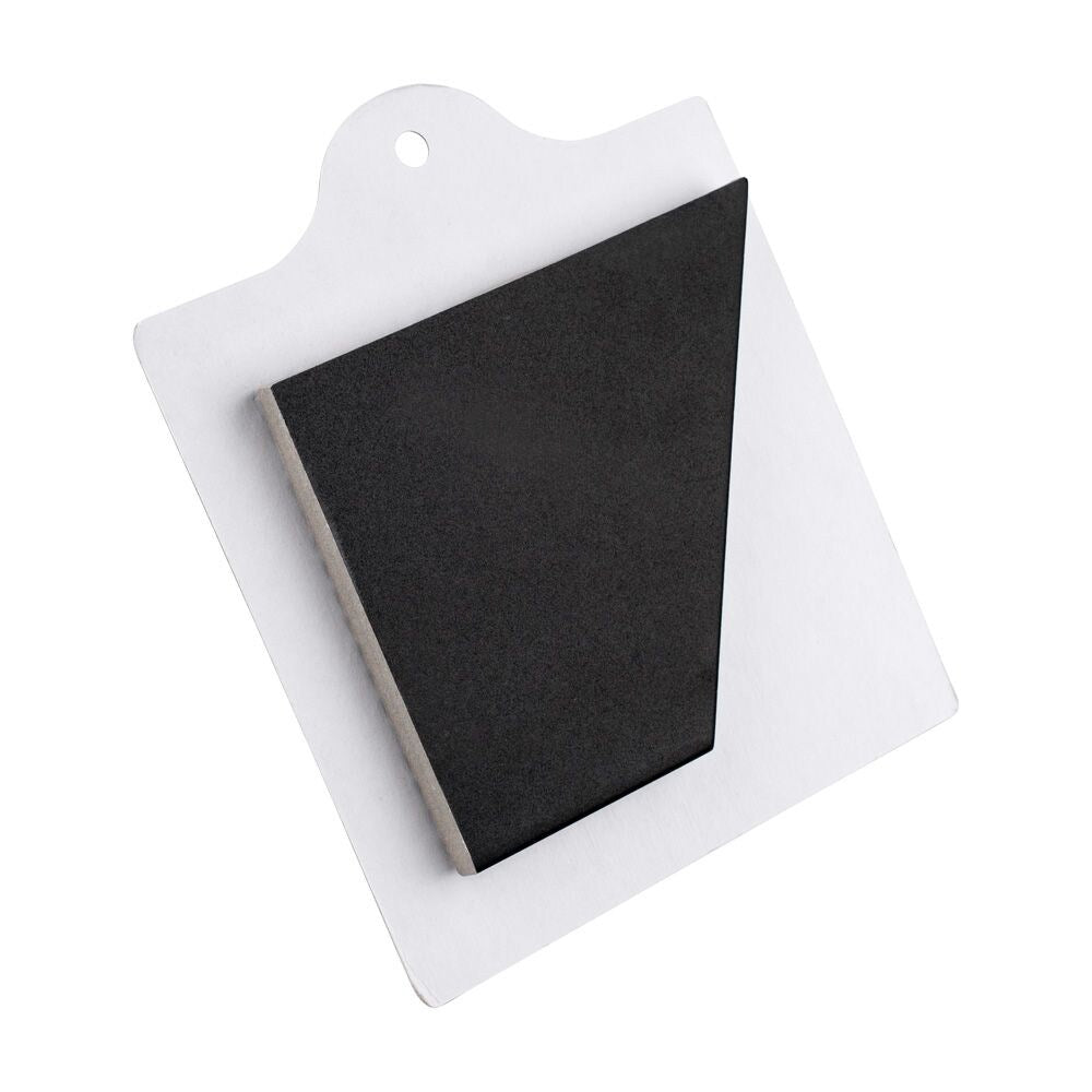 Sample - Textile Hex Black 6-inch x 6-inch Porcelain Floor and Wall Tile