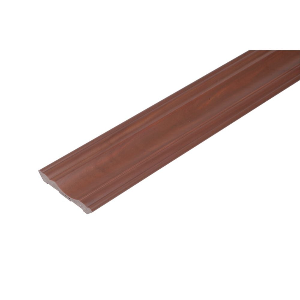 Couronne - Préfini prêt à installer - Fauxwood Redwood - 3-1/2 po x 5/8 po x 8 pi.