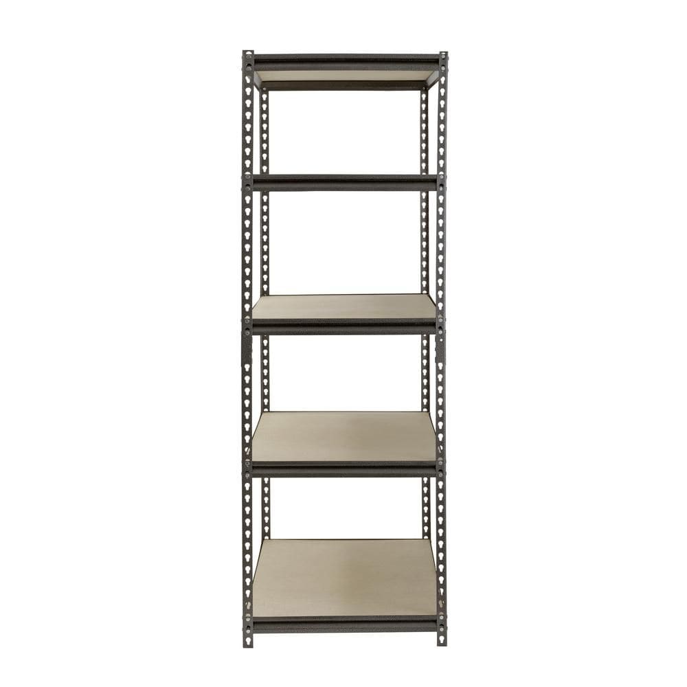 72 in. H x 48 in. W x 24 in. D 5 Shelf Boltless Steel Shelving in SilverVein