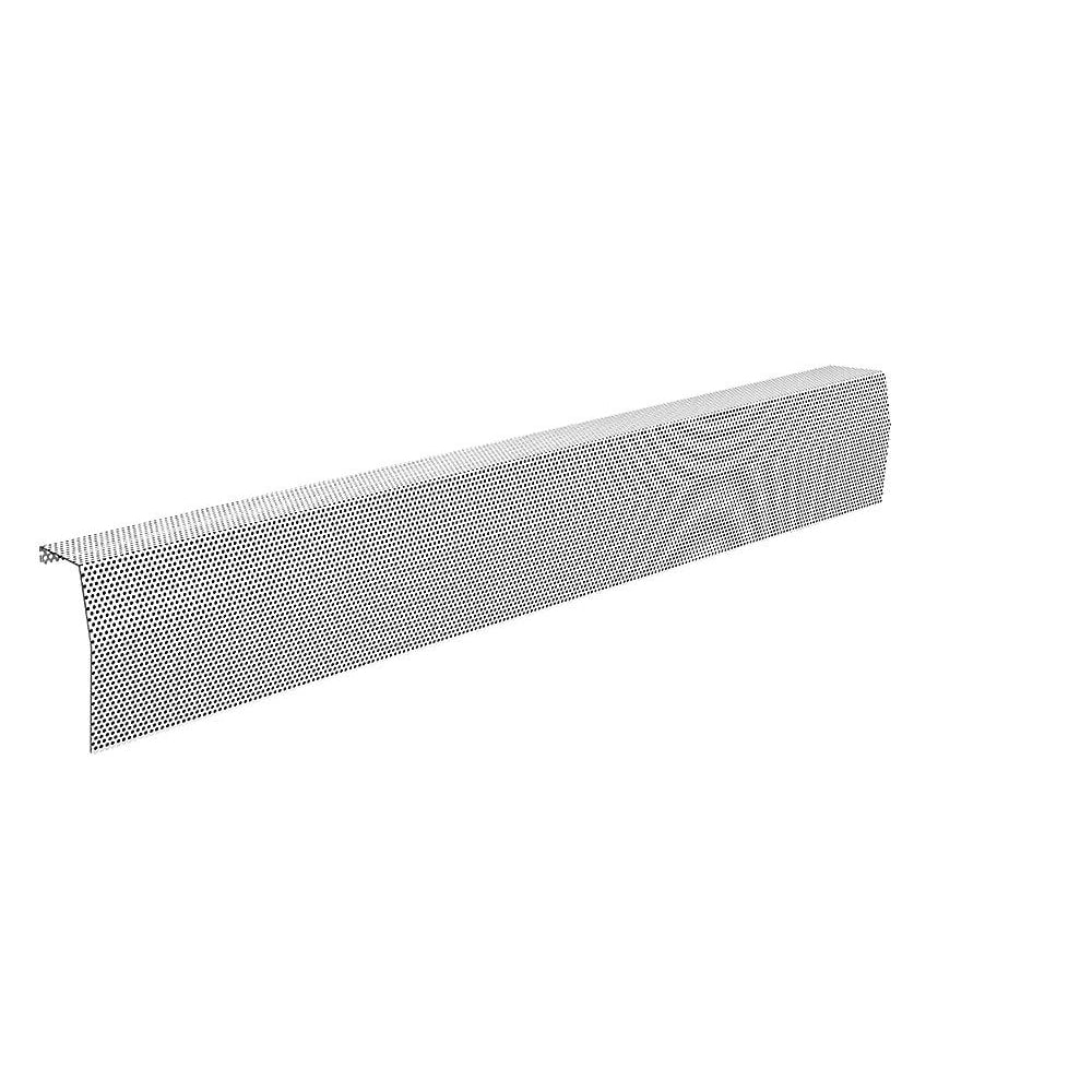 Couvercle de plinthe chauffante en acier galvanisé de 1,5 m (5 pi) de la série Premium, facile à enfiler, blanc