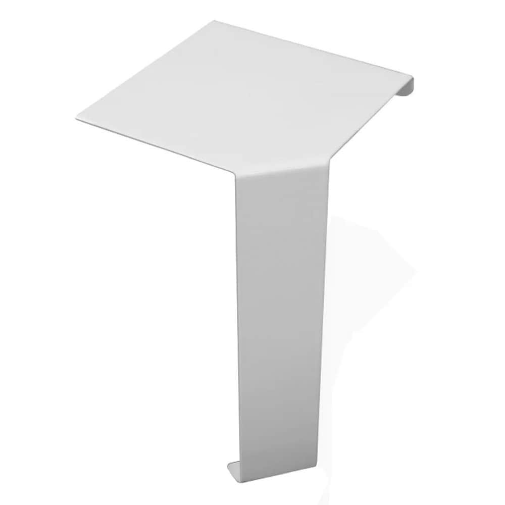 Cache-plinthe chauffante en acier de la série Basic, facile à enfiler, pour angle intérieur à 90 degrés, blanc