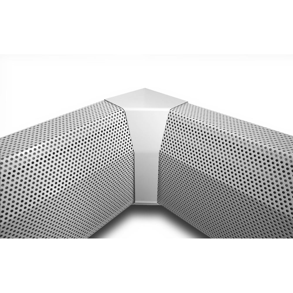 Cache-plinthe chauffante en acier de la série Premium, facile à enfiler, pour angle intérieur à 90 degrés, blanc