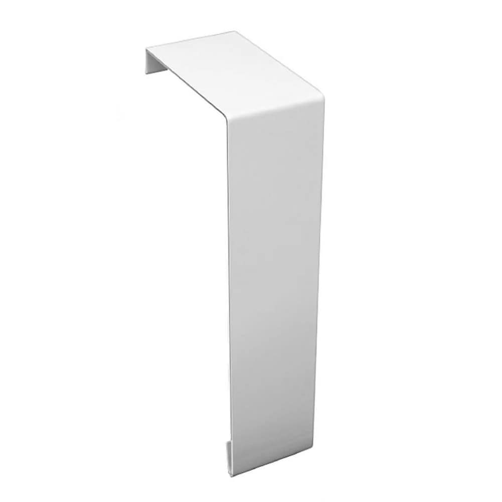 Raccord de couvercle de plinthe chauffante en acier de la série Basic, facile à enfiler, en blanc