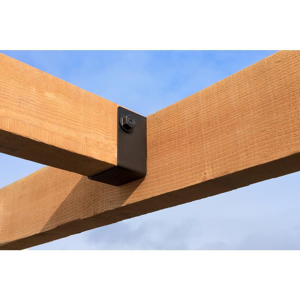 Étrier de solive robuste galvanisé ZMAX avec revêtement en poudre noire pour solive brute 4x6 d'Outdoor Accents