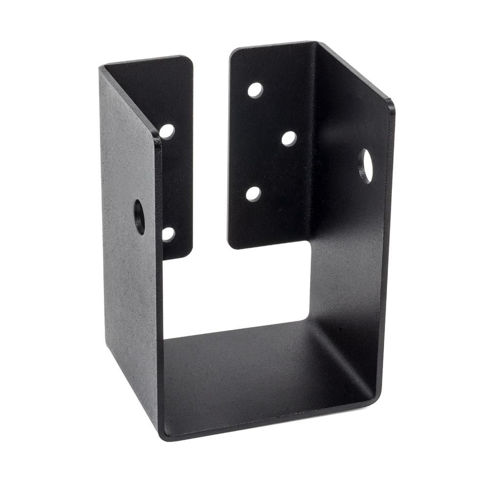 Étrier de solive robuste galvanisé ZMAX avec revêtement en poudre noire pour solive brute 4x6 d'Outdoor Accents