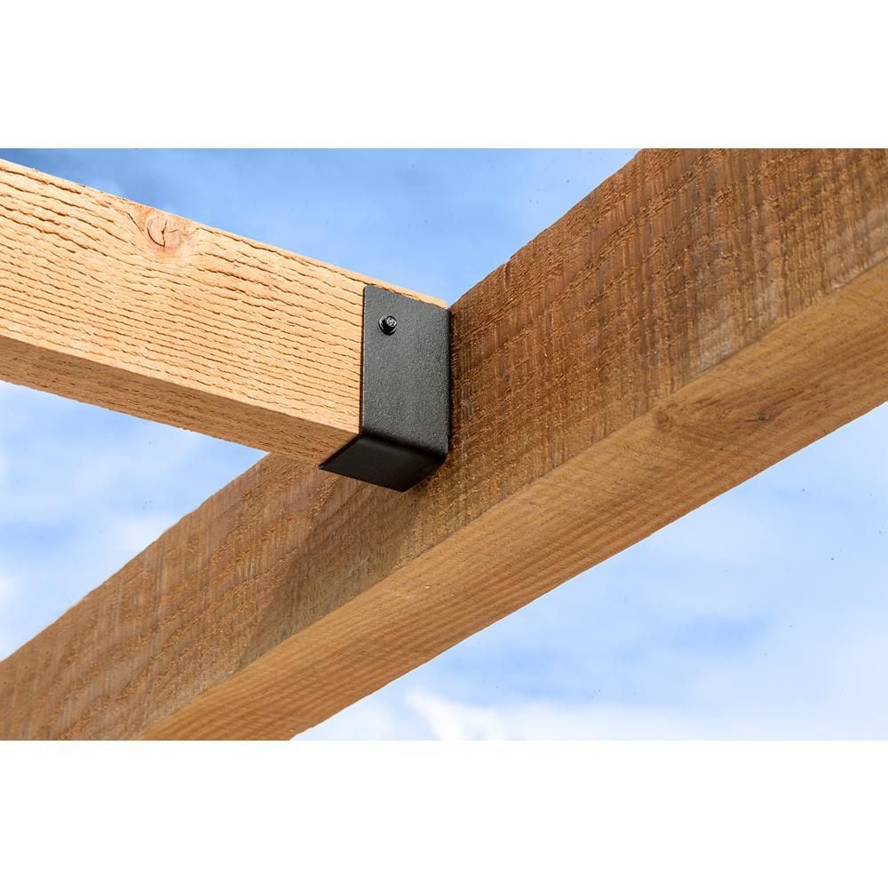 Étrier de solive léger galvanisé ZMAX avec revêtement en poudre noire pour 2x4