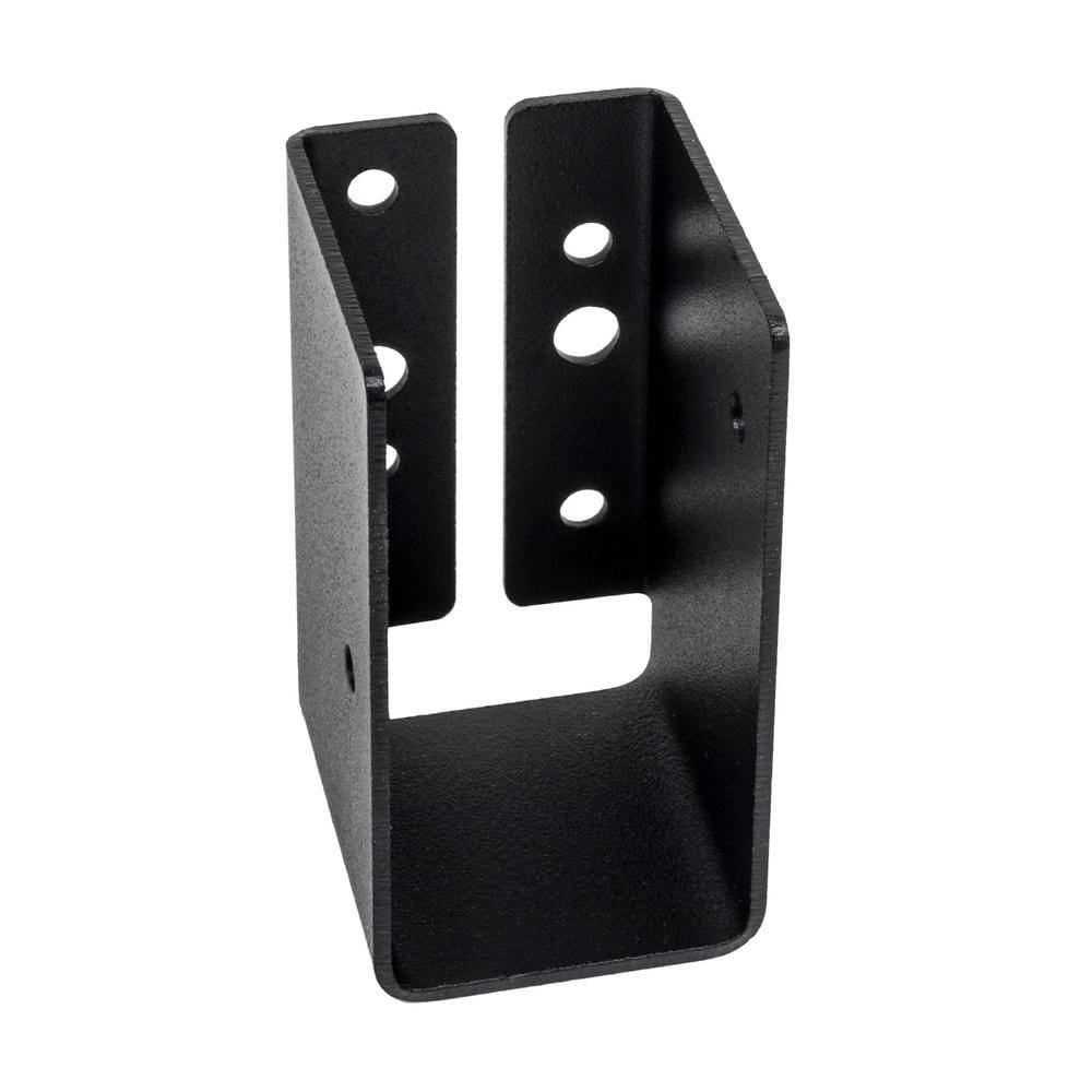 Étrier de solive léger galvanisé ZMAX avec revêtement en poudre noire pour solive brute 2x4 d'Outdoor Accents