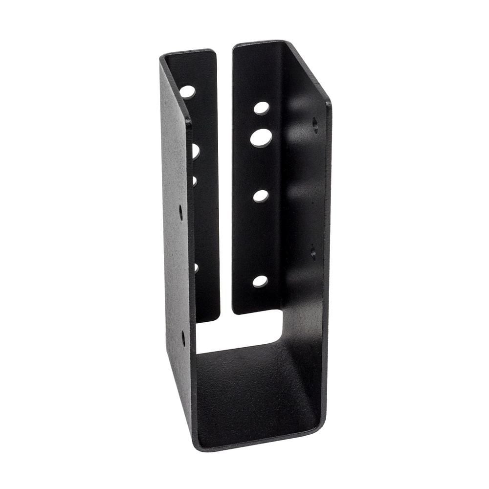Étrier de solive léger galvanisé ZMAX avec revêtement en poudre noire pour 2x6