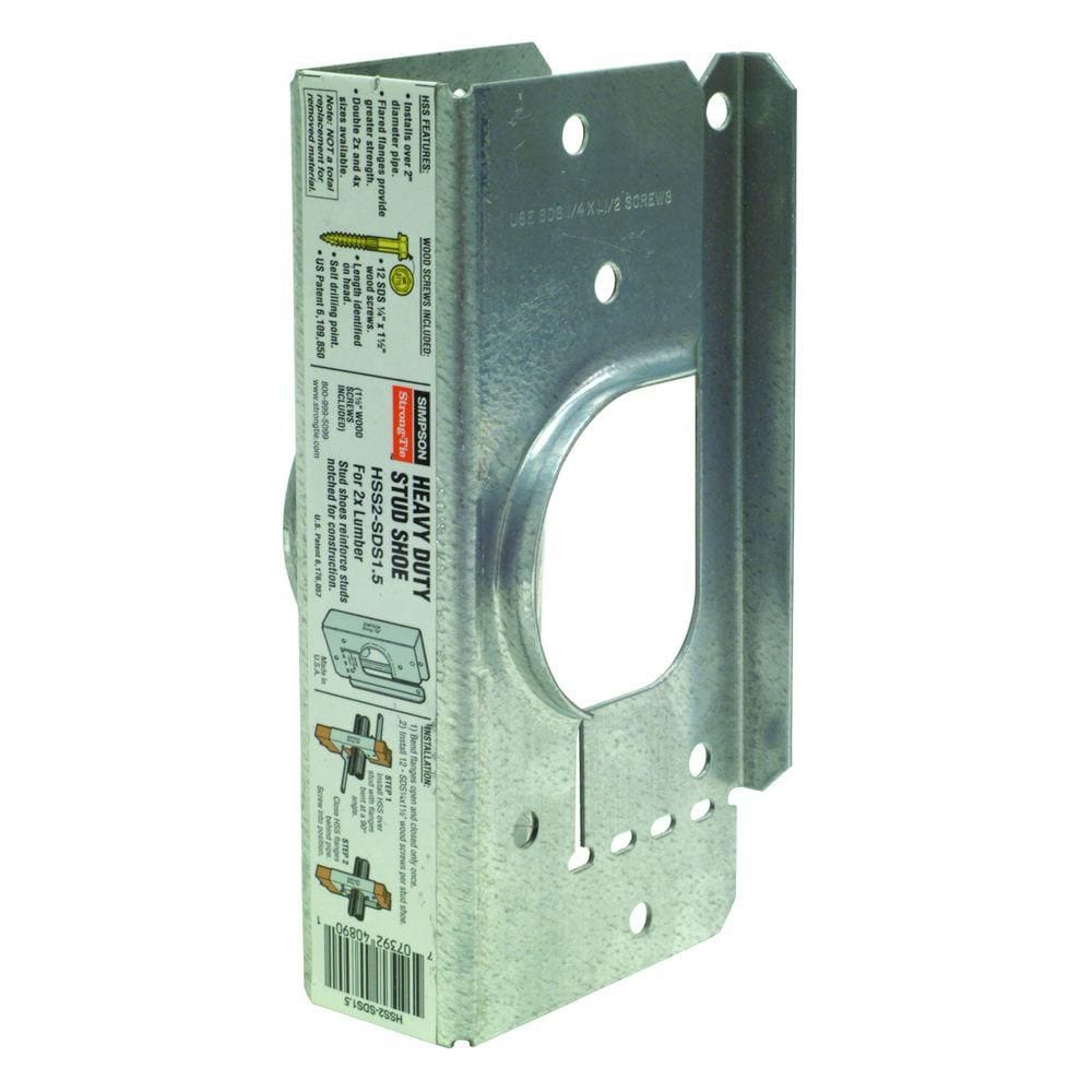 HSS Galvanized Stud Shoe for 2x, with Strong-Drive SDS Screws