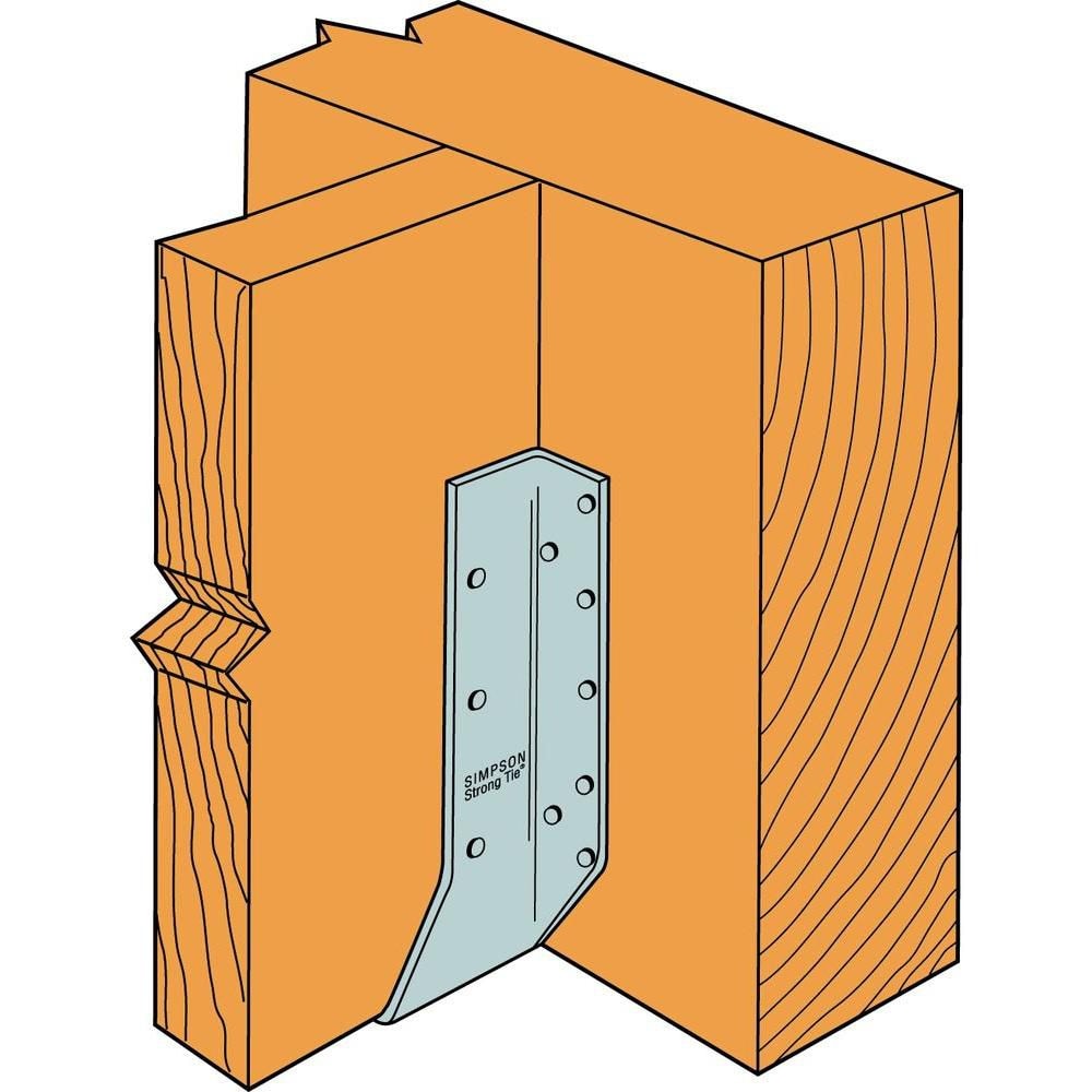 HU Galvanized Face-Mount Joist Hanger for Double 4x14