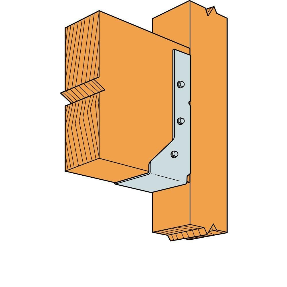 HUCQ Heavy Face-Mount Concealed-Flange Joist Hanger for 6x12 with SDS Screws