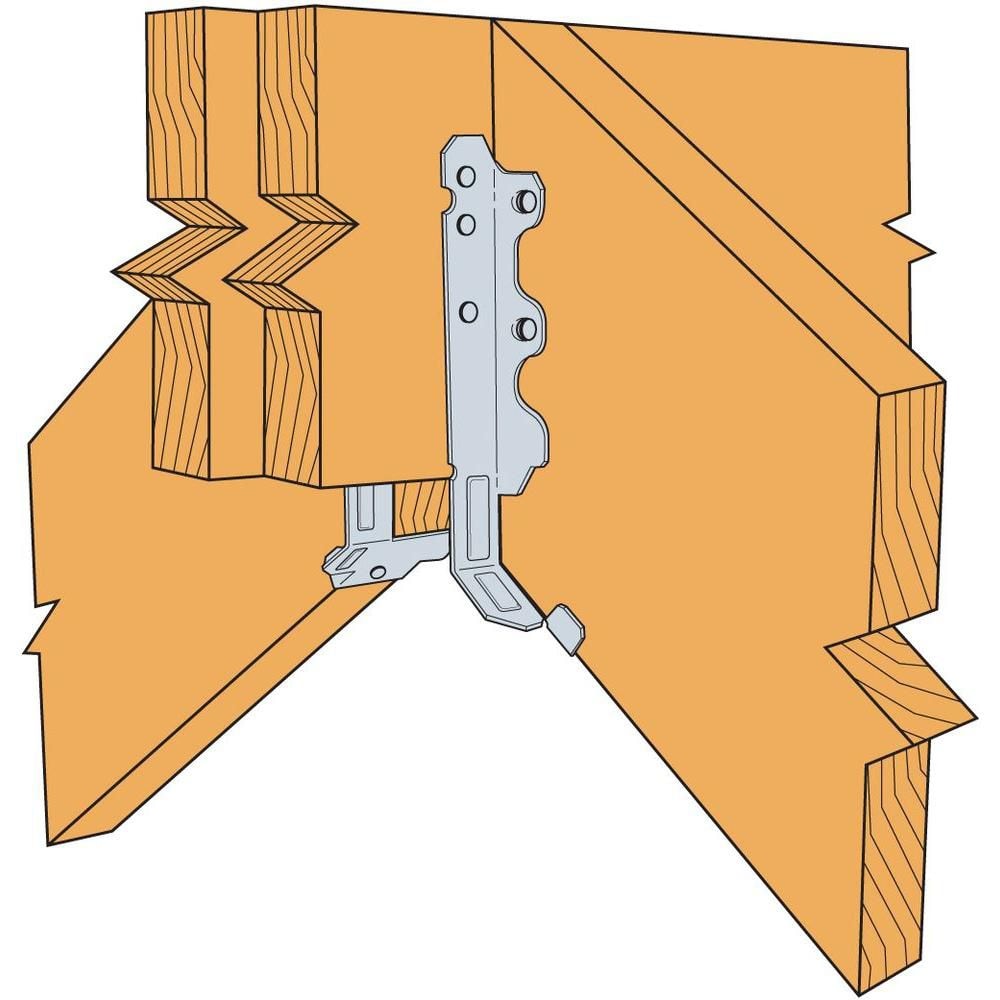 Support en U pour chevrons légers inclinés galvanisés LRUZ ZMAX pour 2x6