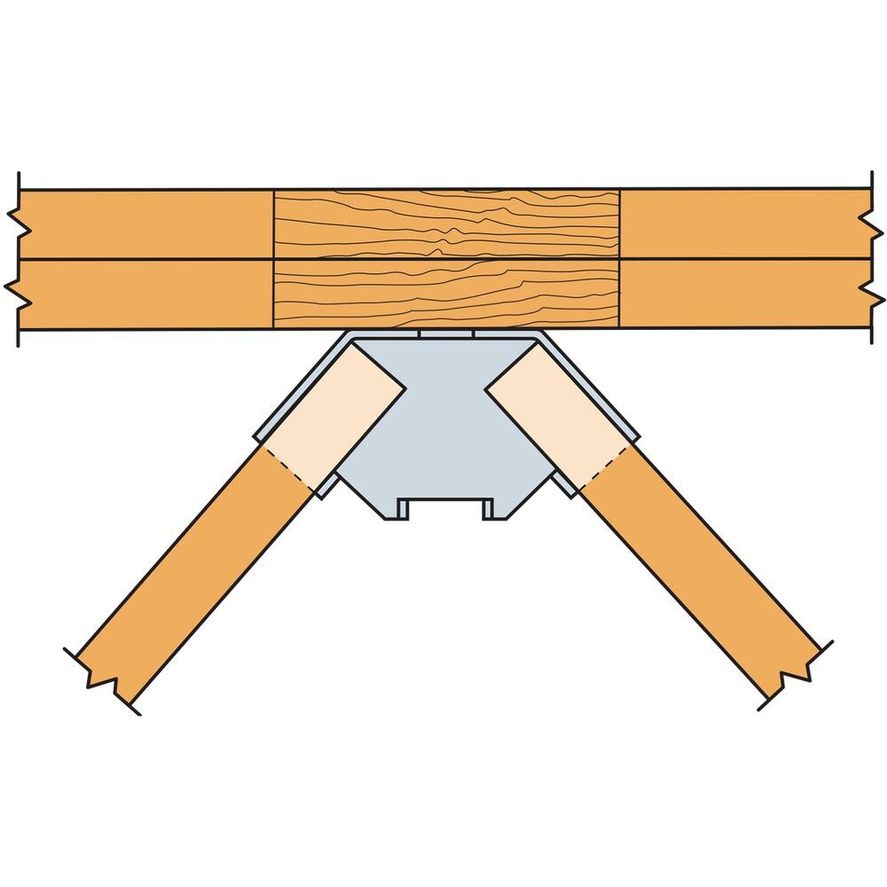 MTHMQ-2 Galvanized Multiple Truss Hanger with Strong-Drive SDS Screws