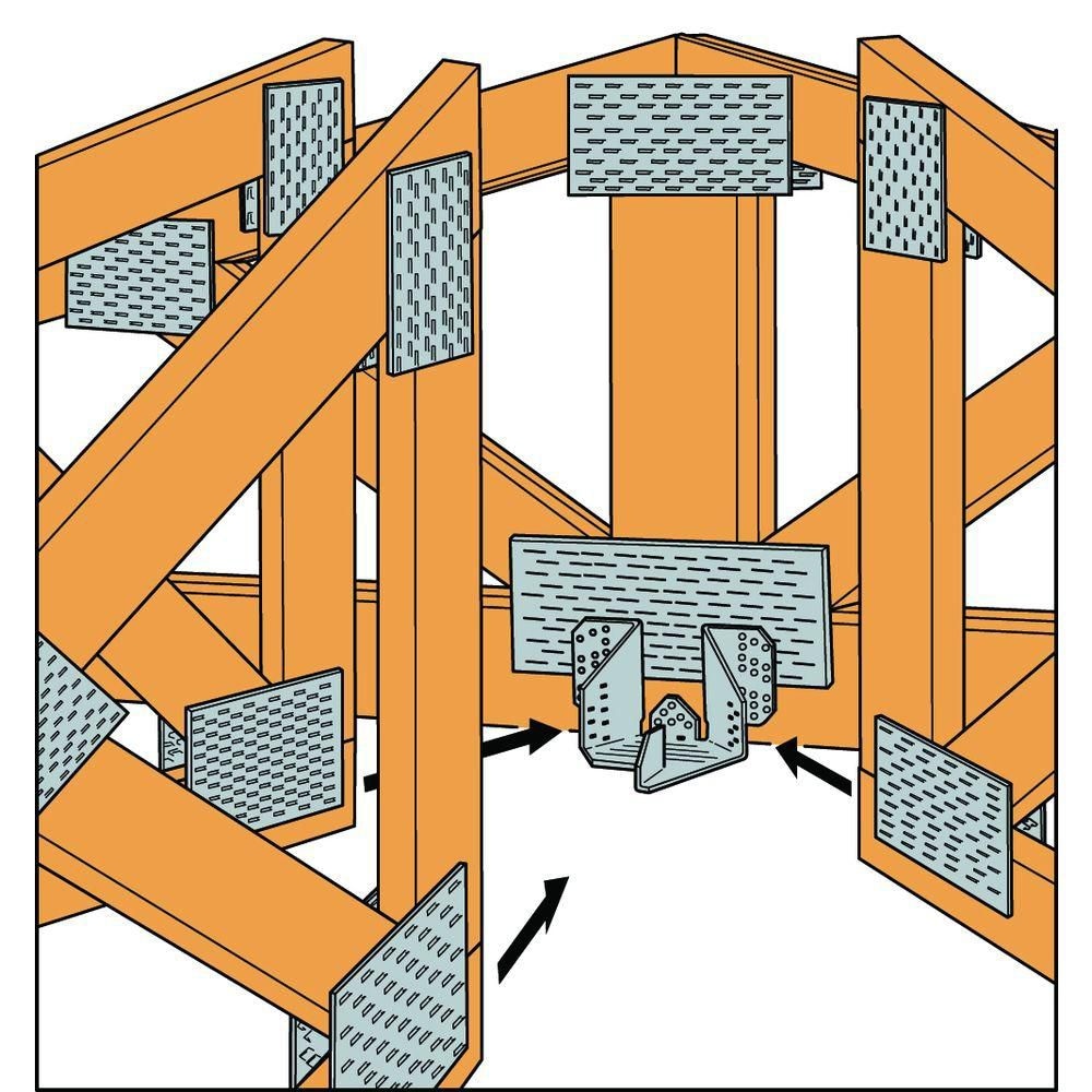 MTHMQ-2 Galvanized Multiple Truss Hanger with Strong-Drive SDS Screws