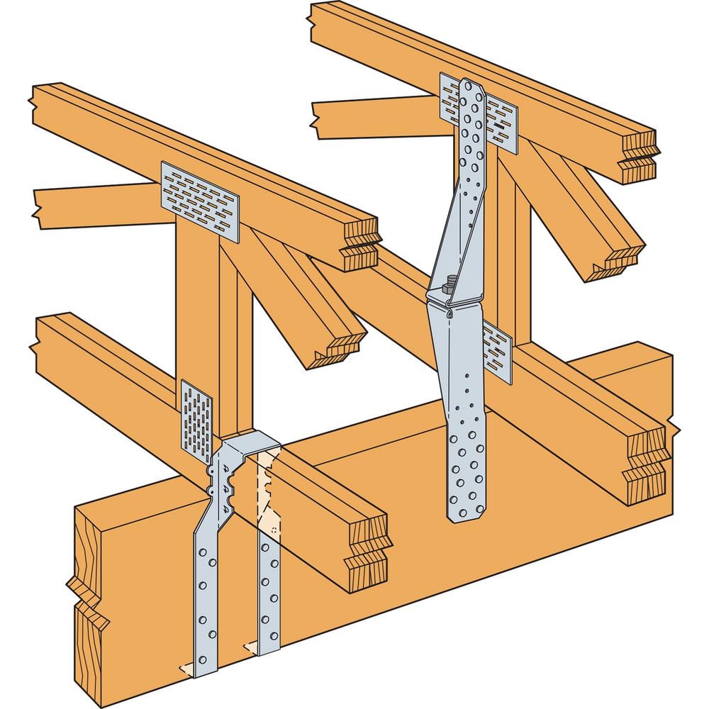 THA 22-3/16 inch Galvanized Adjustable Hanger for Double 2x Truss