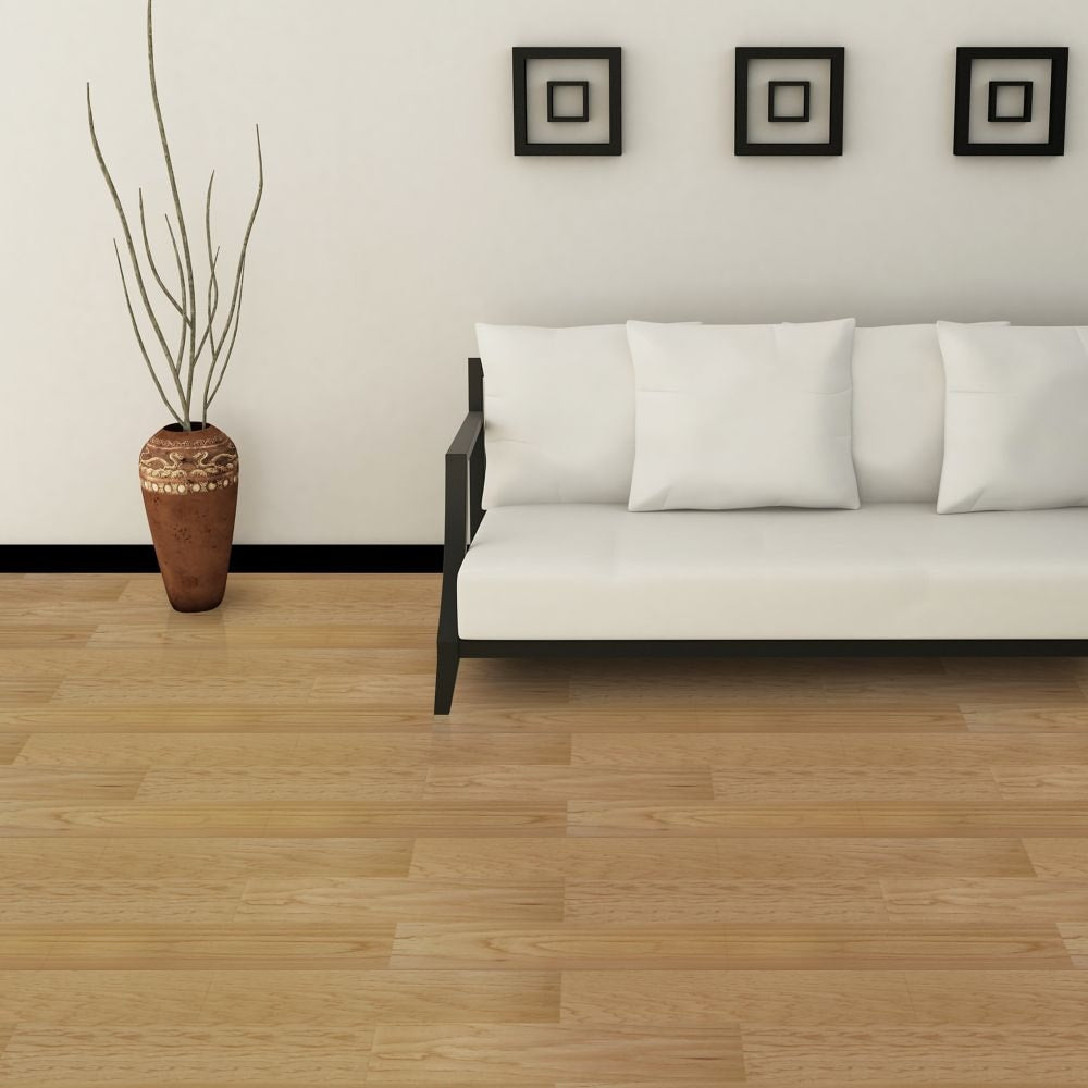 Plancher, bois franc d'ingénierie, 1/2 po x 5 po x longueur variable, hickory naturel (26,48 pi2/boîte)