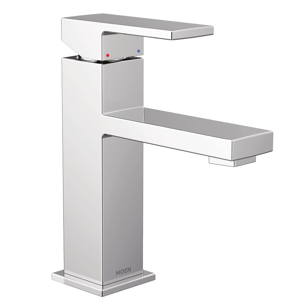 Robinet de lavabo de salle de bain à poignée unique Kyvos en chrome (vidange et valve incluses)