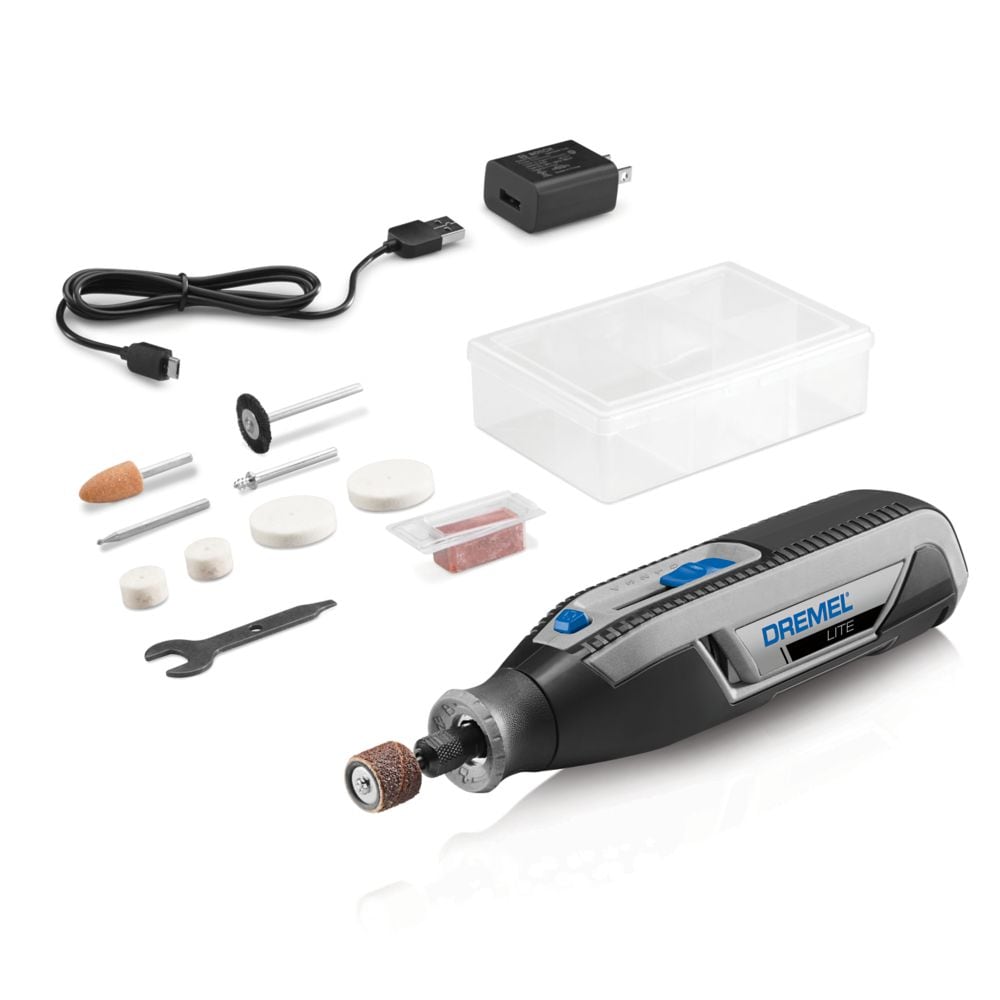 7760 Lite 4V Cordless Lithium-Ion Electrical Rotary Tool Kit with Variable Speed (10 Accessories)