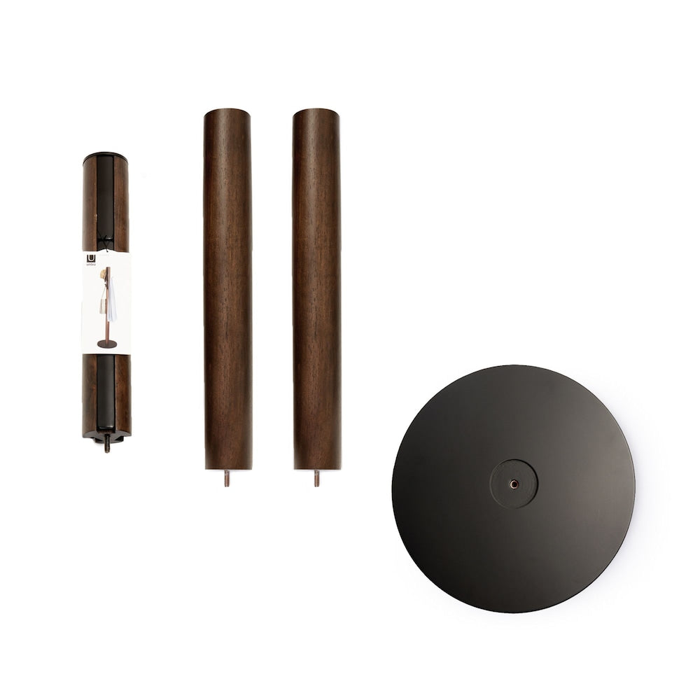 Flapper Coat Rack Black/Walnut